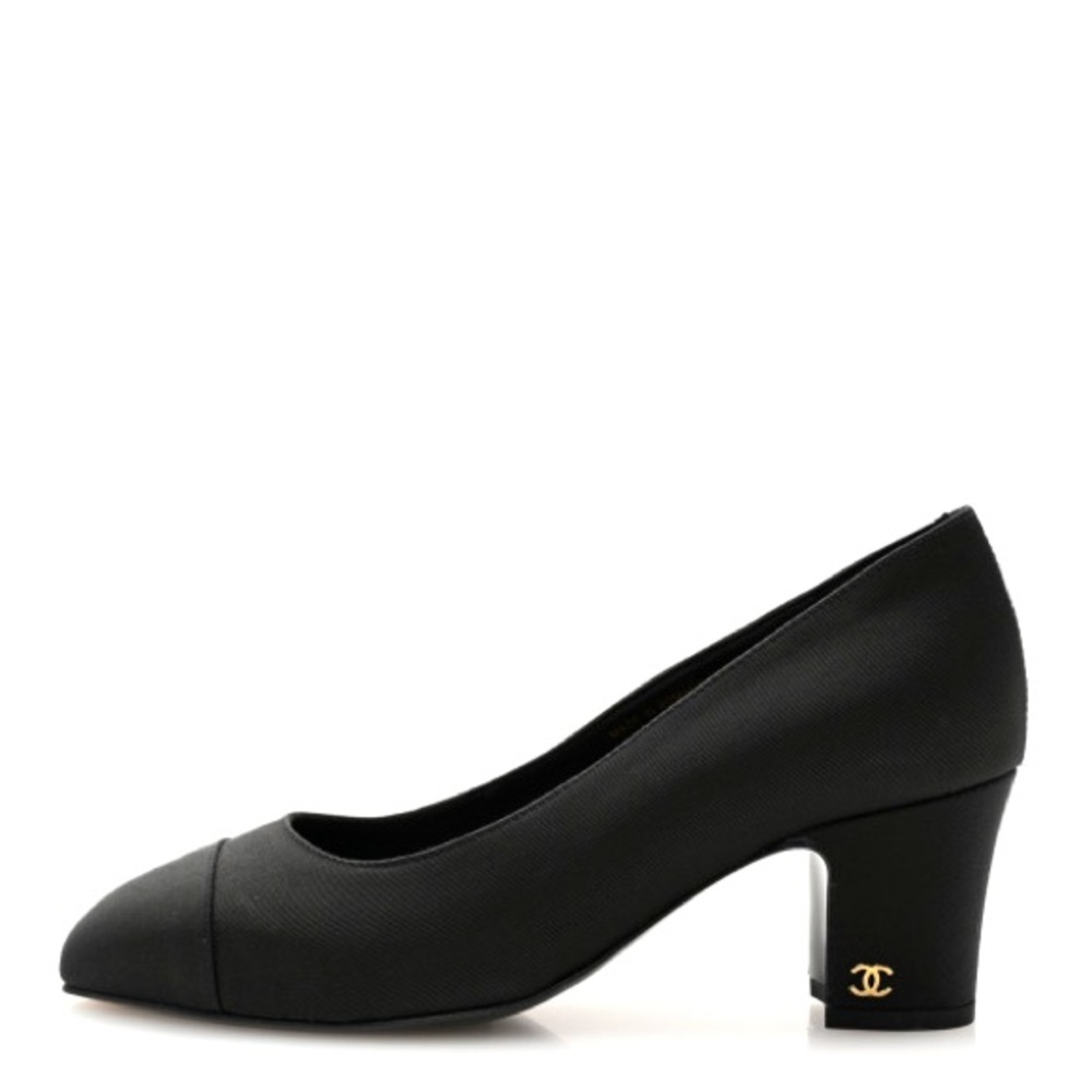 CHANEL Gross grain Captoe Heels